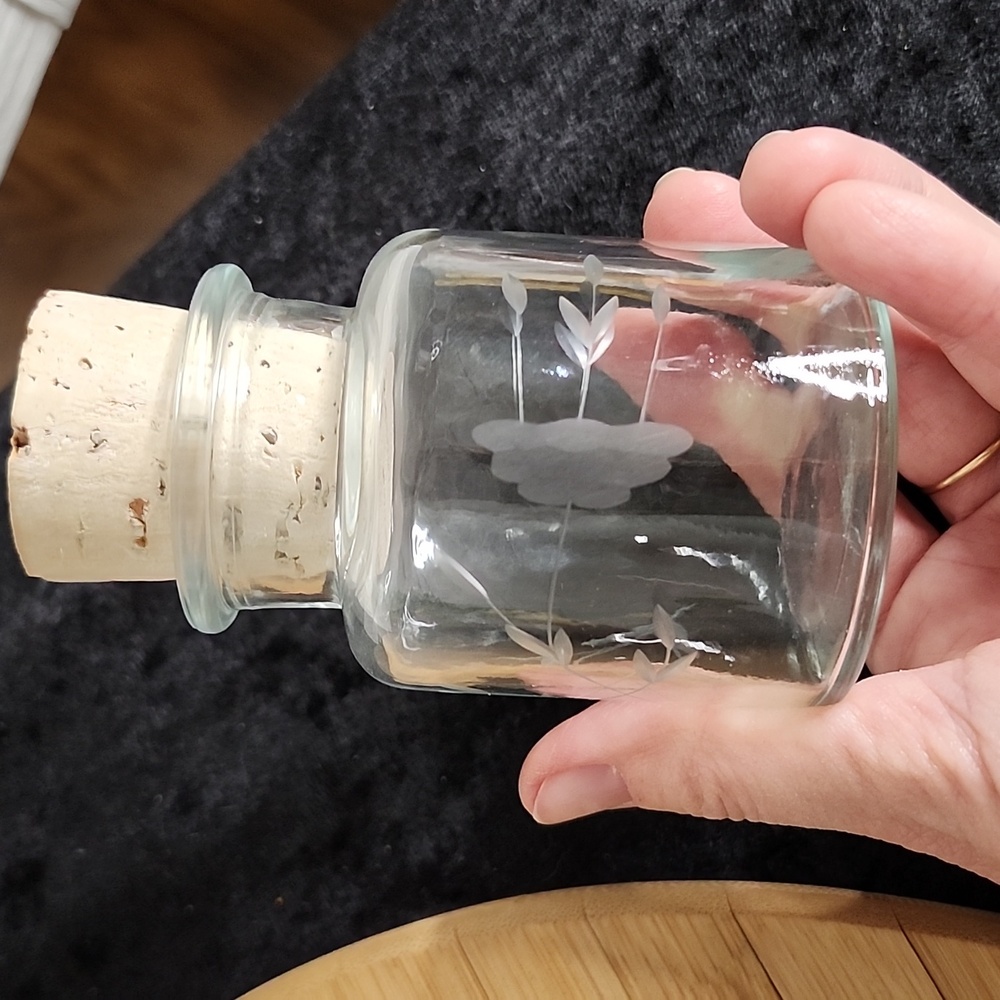 👉*VINTAGE* PRINCESS HOUSE CRYSTAL HERITAGE SPICE JAR W/ CORK STOPPER